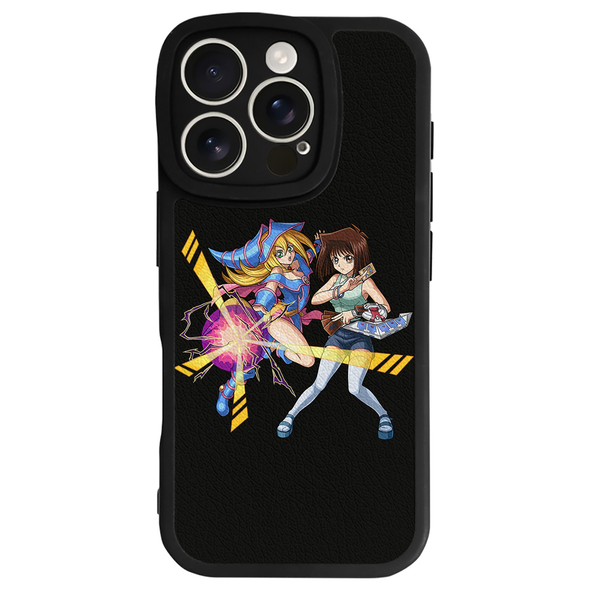 （画像用） 遊☆戯☆王 Yu-Gi-Oh! 【iPhone 16シリーズ対応】シリコンスマホケース（レザー調） 材質：シリコン